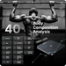 Man doing pull ups with Hume Body Pod body composition metrics graphics